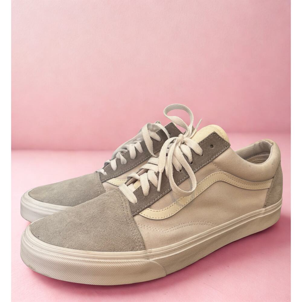Men’s Vans Old Skool Light Grey Sneakers Size 13 – Minimal Wear